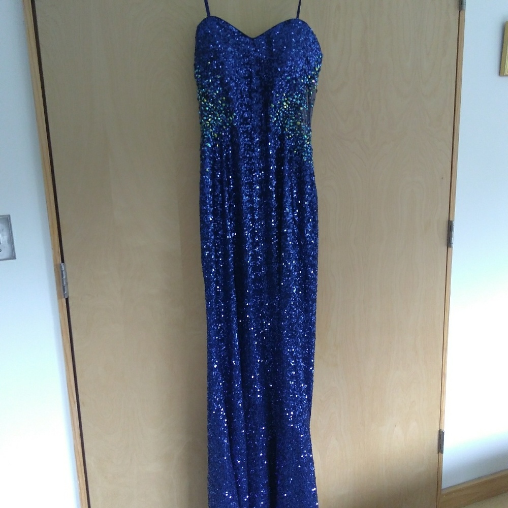 Sparkly blue La Femme dress